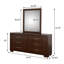 Commode 6 tiroirs avec miroir cappuccino