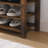 Wooden Shoe Benches With Flip Top Storage And Open Shelves