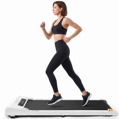 2.5Hp Walking Pad For Home, Under Desk Treadmill Fitness Machine Compact Treadmill For Home Office, Quiet And Powerful, White