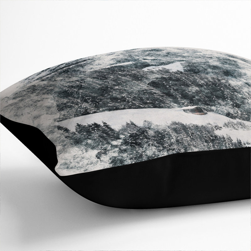 Square Cushion, Black, 40cm H x 40cm W x 15cm D