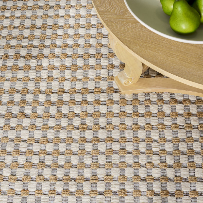 Martha Stewart 9529 Hand Tufted 40% Jute; 40% Wool; 20% Cotton Geometric Rug, Rectangle 4' x 6'