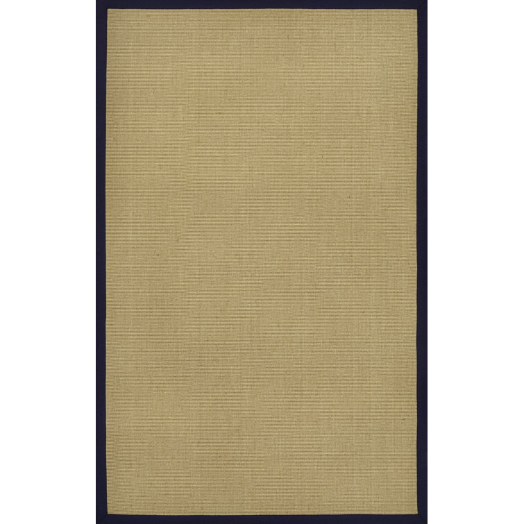 Locklin Farmhouse Cottage Border Jute Natural/Navy Rug