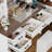 Greyden Vanity Set with Glass Top and Outlets-408503648
