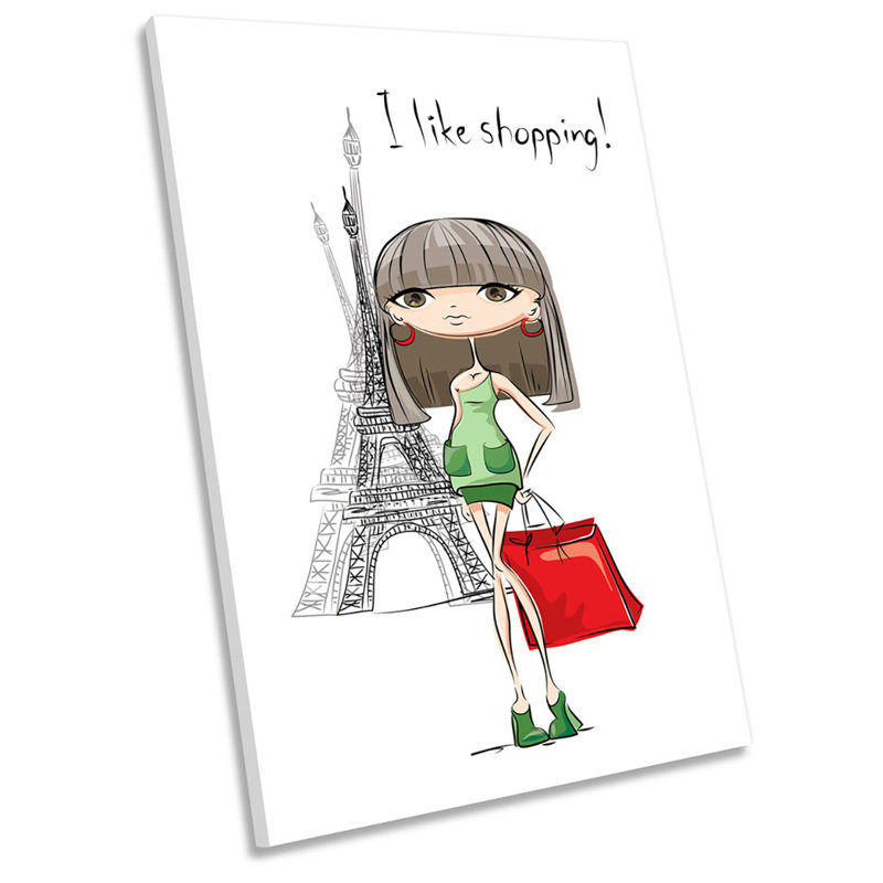 Paris Fashion Shopping - Wrapped Canvas Print, 91.4cm H x 61cm W