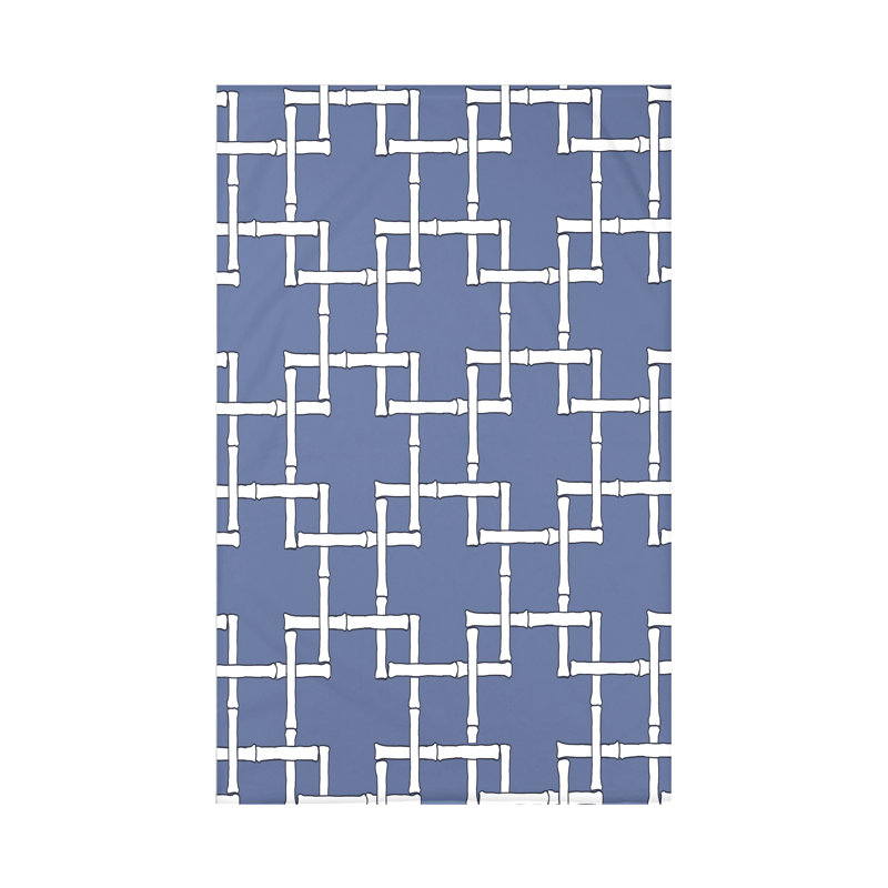 Botanical Blooms Throw Blanket, 60" L x 50" W x 0.5" D, Blue
