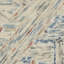 Tapis bleu / beige en laine touffeté à motif abstrait-43967000
