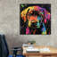  «Wouf Labrador Retriever» par Rich Monet, art mural sur toile, 37 po x 37 po
