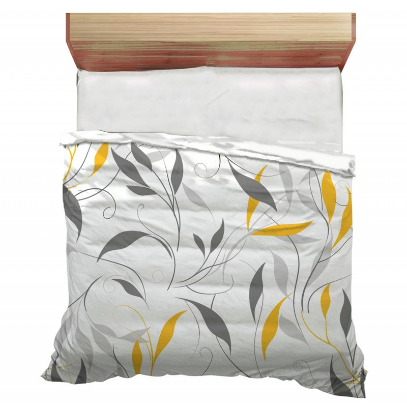 Édredon en mousseline à motif floral tissé uni inspiré de la nature_12505, Très grand édredon
