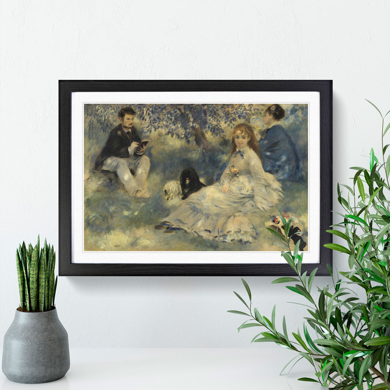 Henriot Family by Pierre-Auguste Renoir - Framed Print, 48cm H x 65cm W x 2cm D, Black Framed