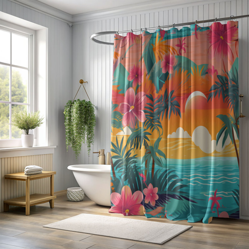 Shore - Premium Shower Curtain, 74"H x 71"W