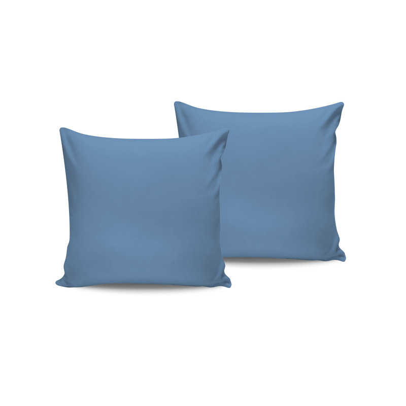 100% Cotton Pillowcase Set (2 Pieces), Blue, 31.5 x 31.5 inches | Soft Ranforce Fabric, 155 Thread Count, Envelope Closure | Machine Washable, Cozy and Durable for Ultimate Comfort in Any Bedroom