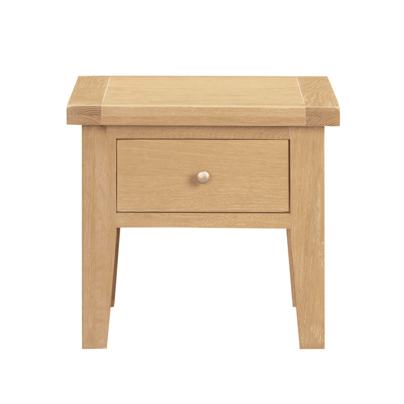 Cooksey Fully Assembled 1 Drawer Side Lamp Table, Brown