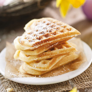 Global Gizmos 18cm Round Waffle Maker