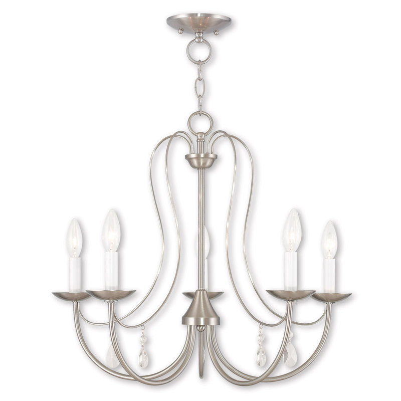 Gaiwan 5 - Light Dimmable Classic / Traditional Chandelier, Yes, Brushed Nickel