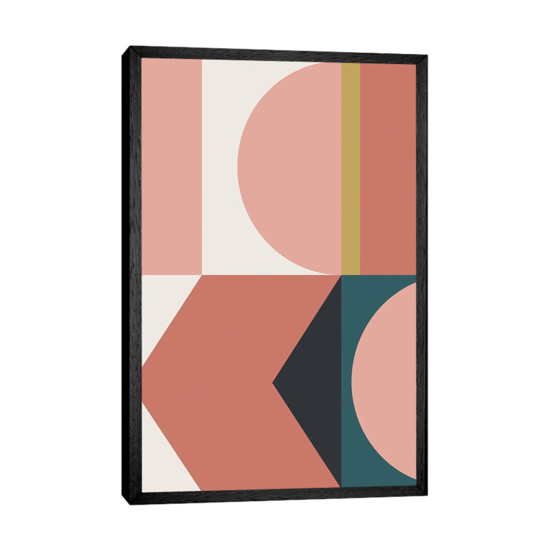 Maximalist Geometric II - Print on Canvas, 66.04 cm H x 45.72 cm W, Black Framed