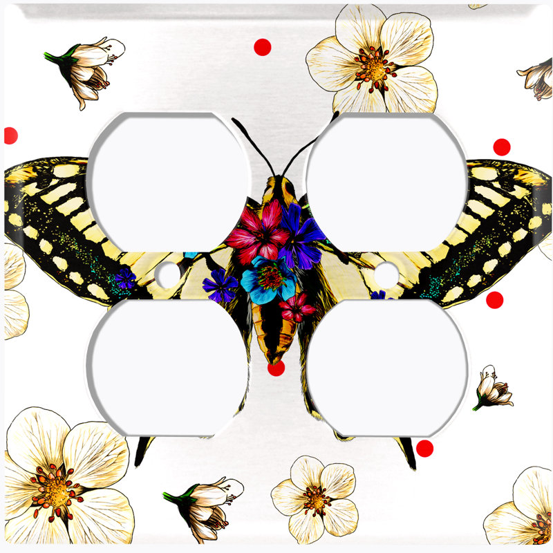 Patterned 2 - Gang Toggle Light Switch Standard Wall Plate