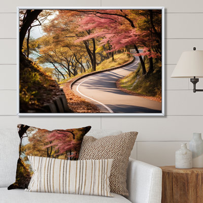 «Rosy Blooming Pathway Into The Forest II - Road», art mural