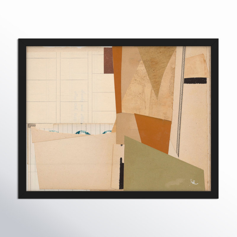 Abstract Print by Sarah Short, 20" H x 25" W x 1.25" D, Black Framed