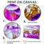 Ensemble de décorations murales transitionnelles abstraites vertes et mauves-121577119-121577112-121577113