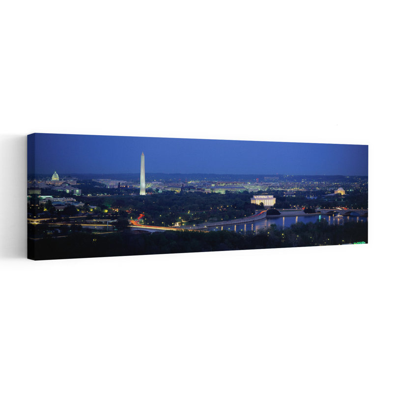 High Angle View Of A City Washington DC USA by J Sohm/VOA LLC - Wrapped Canvas Panoramic Print, 30.48 cm H x 91.44 cm W