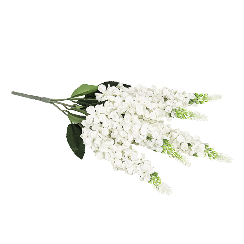 Bouquet de tiges de fleurs artificielles, Blanc