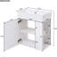 Meuble-lavabo flottant 21,6 po - Lavabo en céramique, rangement à droite, goût moderne 21,6 po avec baignoire moderne et peu encombrante-1532537636