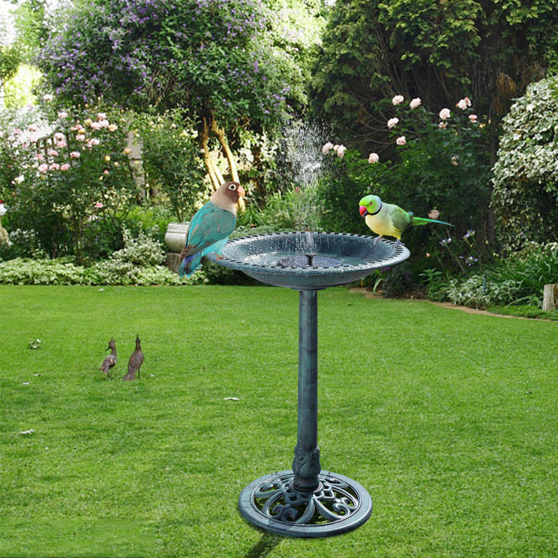 Bain d'oiseaux avec fontaine Armance, Vert