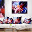 Femme regardant - Coussin imprimé abstrait-30061457-30061460