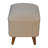Soild Wood Cream Boucle Squoval Bench