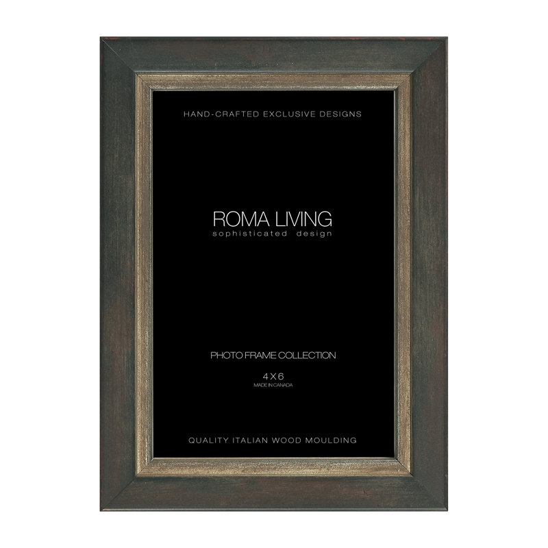 Metro Single Picture Frame, 4" x 6", Urban Black