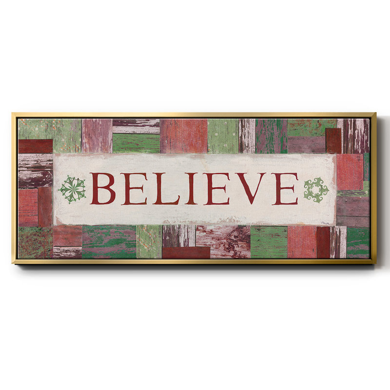 Believe- Framed Canvas, 24" H x 60" W