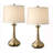 Metallic Drop 26" Satin Antique Brass Table Lamp
