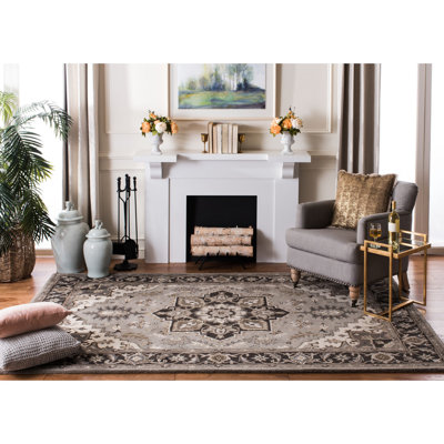 Colliers Royalty Hand Tufted Indian Wool New Zealand Wool Oriental Rug in Silver/Charcoal