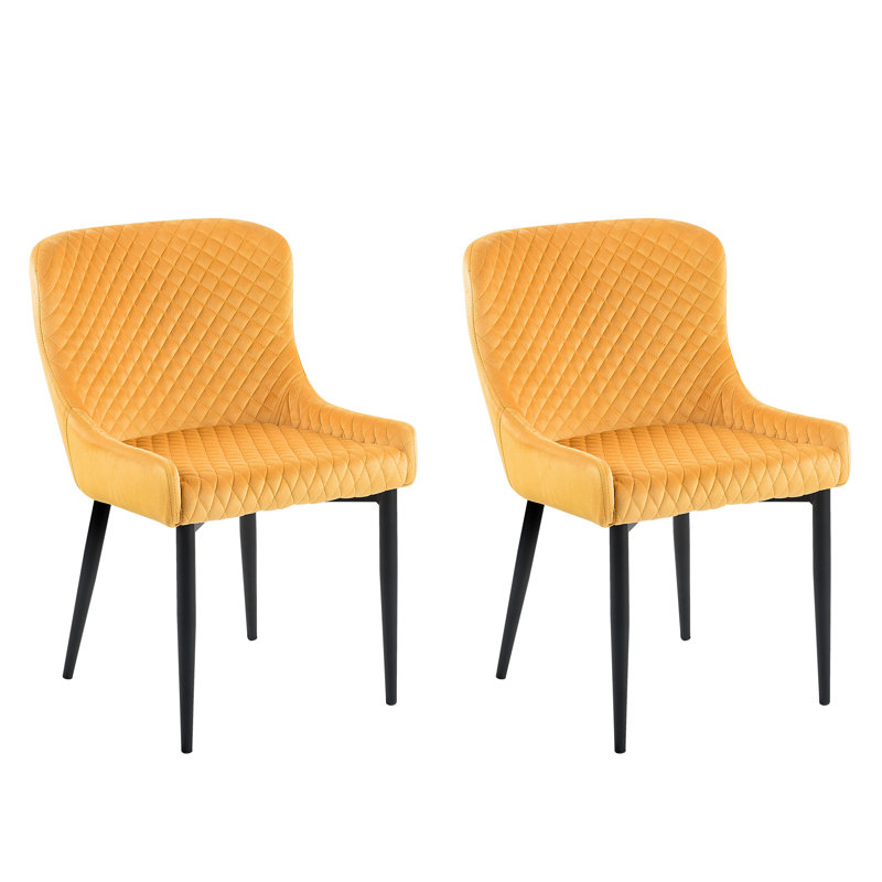 Craighead Upholstered Side Chair, Yellow