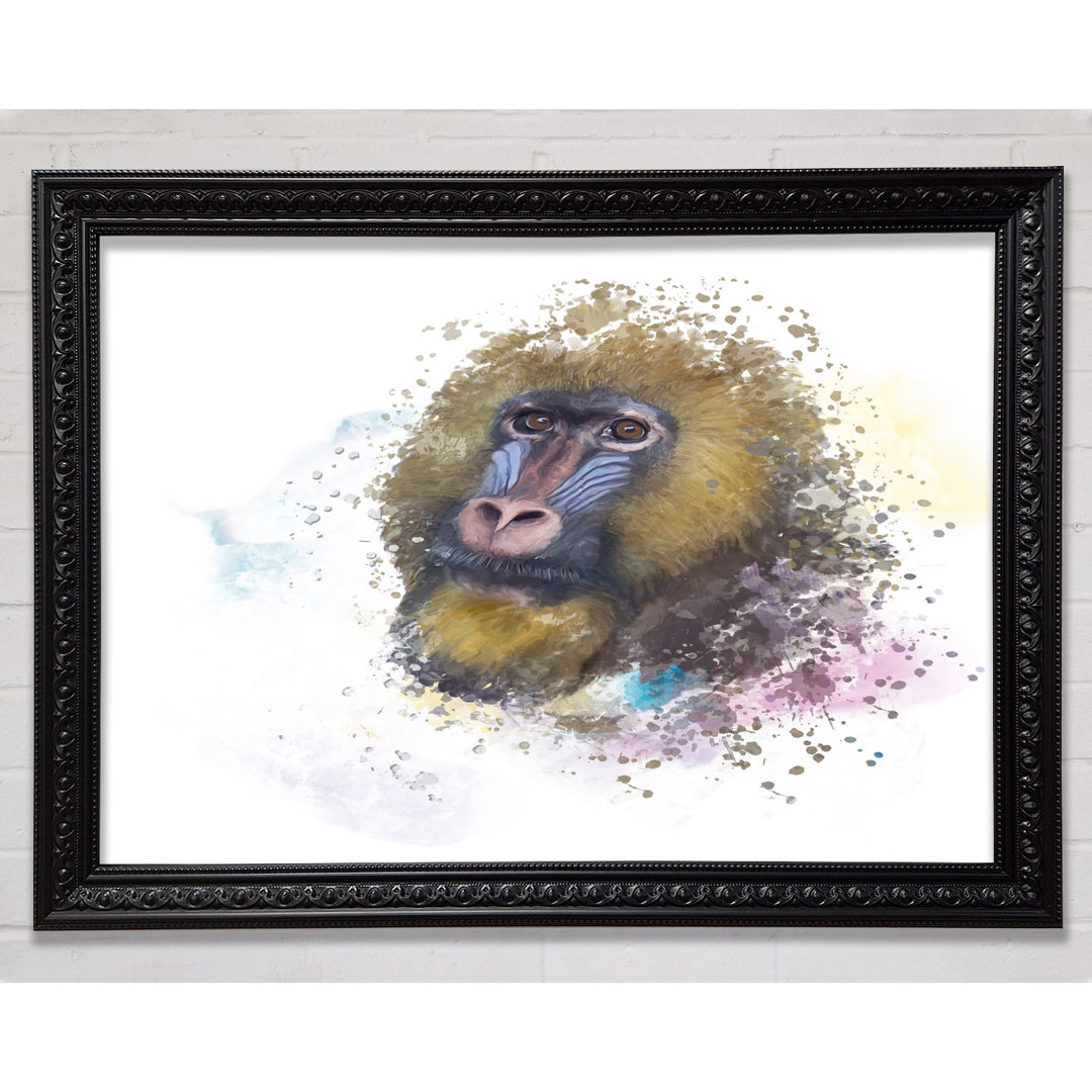 Wandbild Mandrill Splash