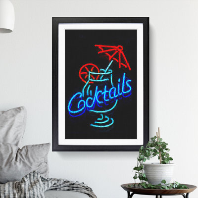 Cocktails Sign - Picture Frame Graphic Art