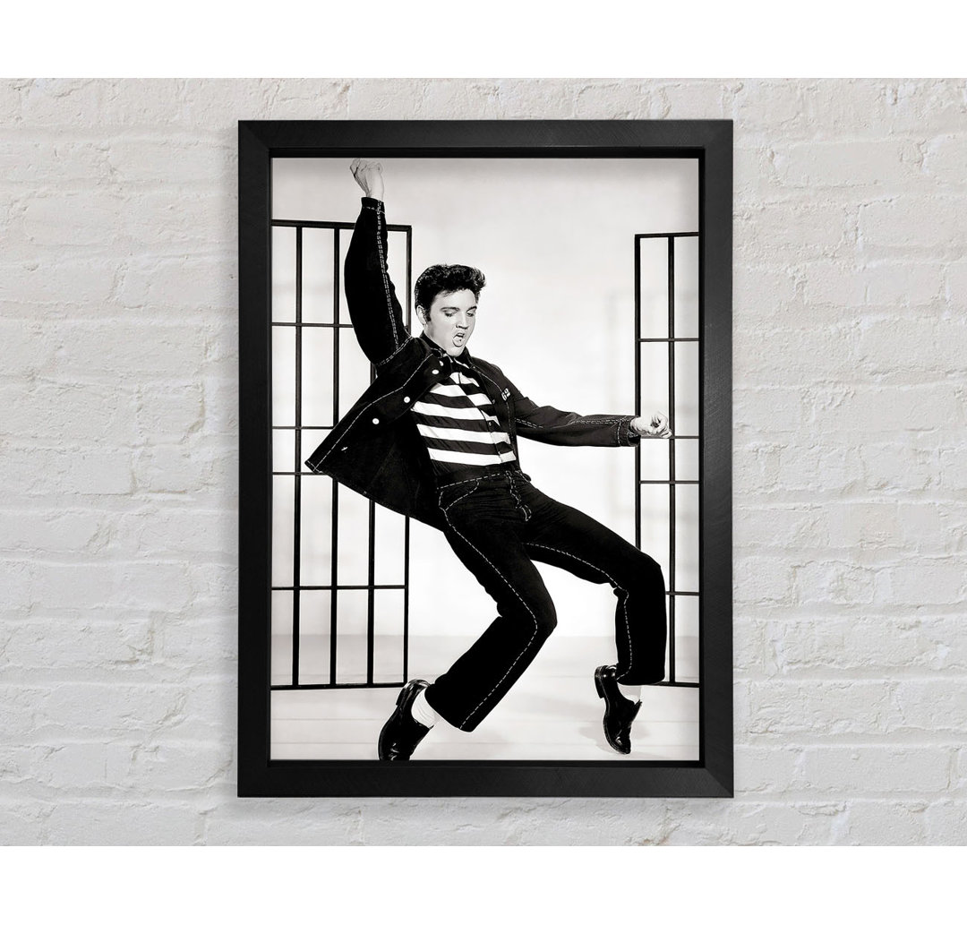 Elvis Jail House Rock B N W - Druck