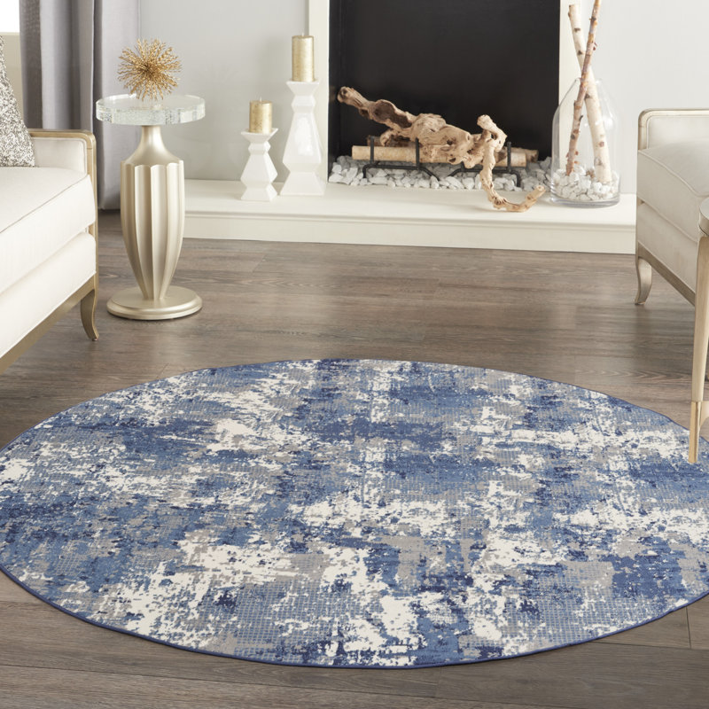 Cloree Abstract Area Rug, Round 8'