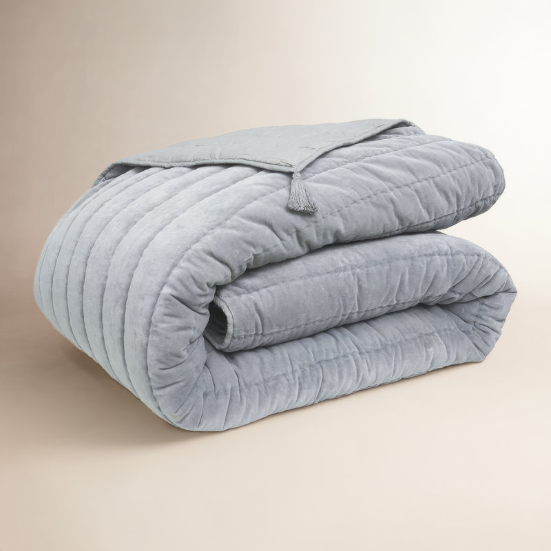Addi Cotton Comforter Set, Gray