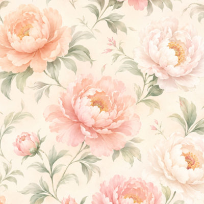 Papier peint pelez et collez, pastel floral, pastel, floral, élégant, rétro, l 23,6 po x H 118 po, papier peint amovible auto-adhésif pour les chambres de bébé