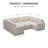 Seybert Modern U-Shaped Velvet Chenille Sectional Sofa For Living Room-2005509199