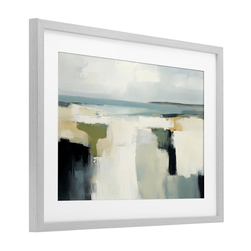 «Pastel Brushed Plains», impression par Irena Orlov, Cadre de ferme gris, H 14 po x l 20 po