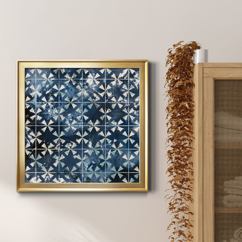 «Tile-Dye III», reproduction encadrée de qualité supérieure - prête à être accrochée, H 30,5 po x l 30,5 po x P 1,5 po