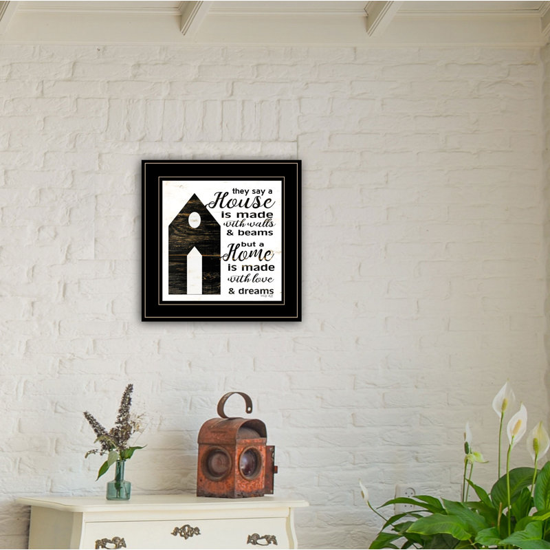 'A House' by Cindy Jacobs - Picture Frame Textual Art Print on Paper