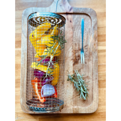 Kazan Grill Baskets Gift - Vegetables Fish & Meat BBQ Utensils Tools Enjoy Cooking Fresh Foods 