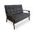 2 SEATER SOFA COUCH LOVESEAT WITH ARMREST