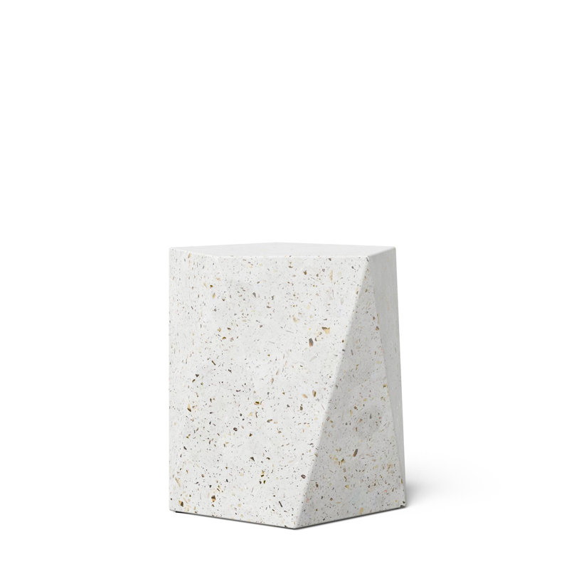 Kelson Accent Stool, Ivory Terrazo