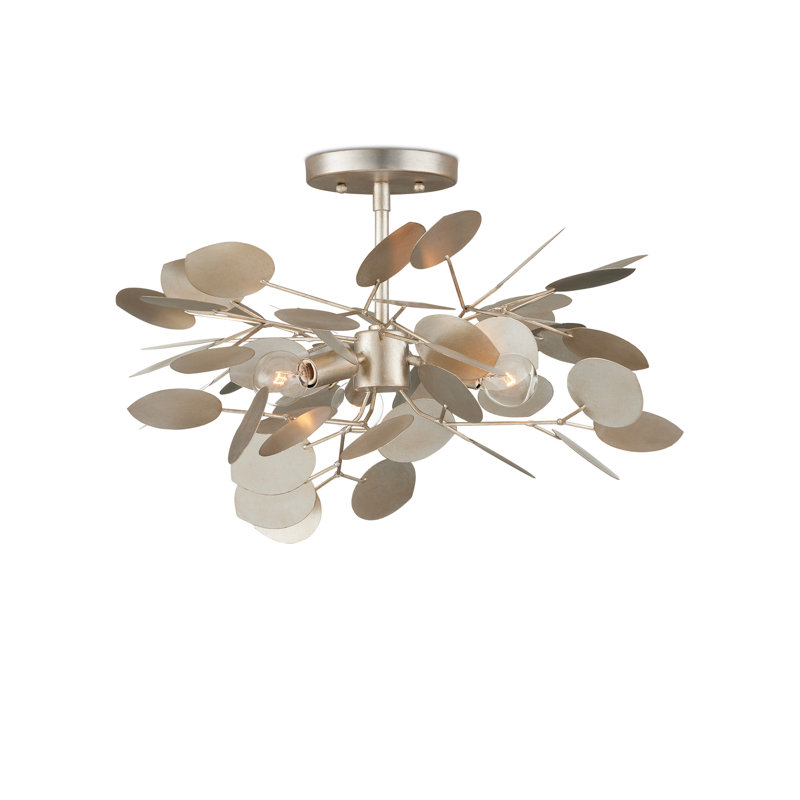 Lunaria 3 - Light Semi Flush Mount, Contemporary Gold Leaf