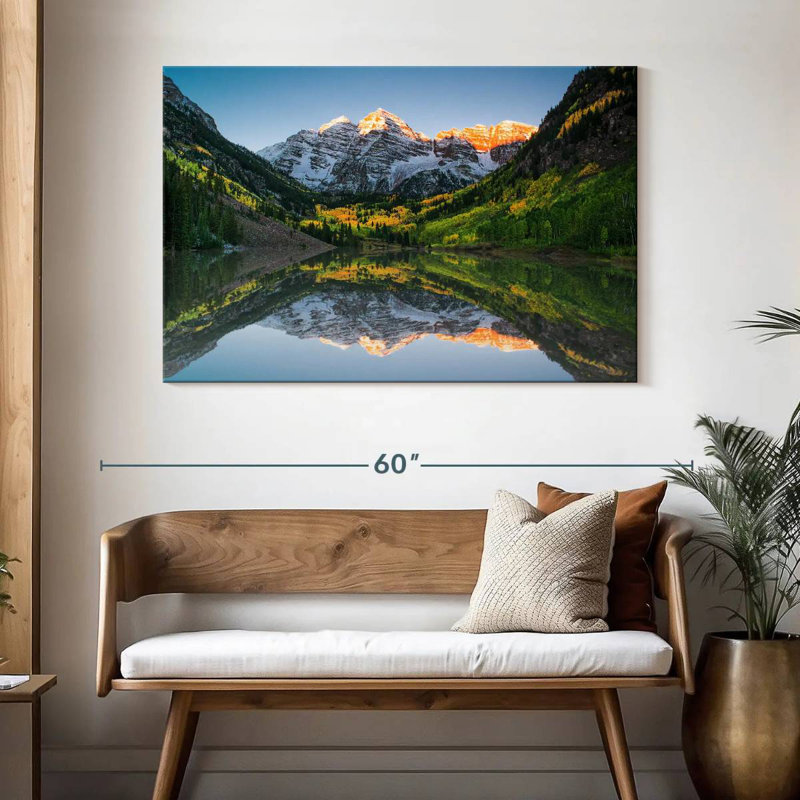 Alvord Maroon Bells Lake Sunshine, H 32 po x l 48 po