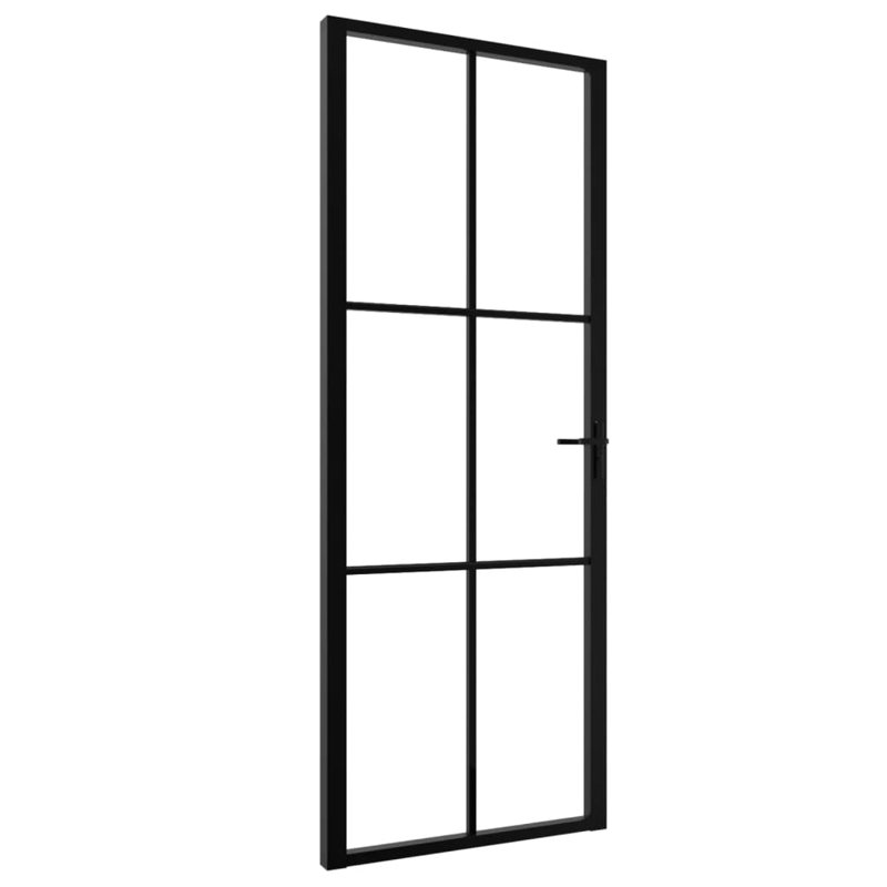 Porte en métal et en verre, 29,9 po x 79,3 po